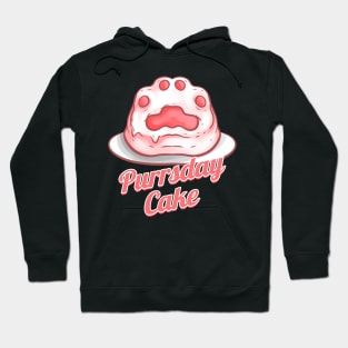 Sweet Cat Paw Birthday Cake On Purrsday Hoodie